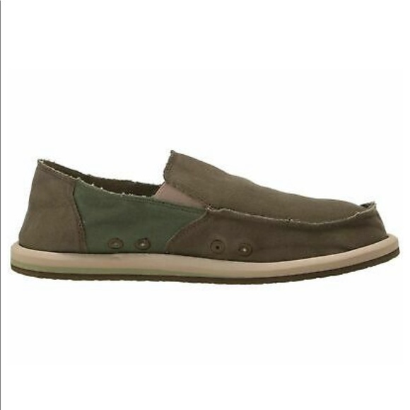 Sanuk Men’s Vagabond Hemp Loafer in Olive - Picture 2 of 5